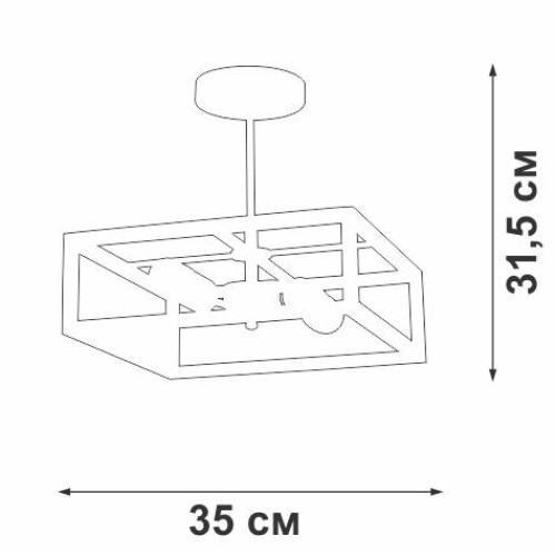 Люстра 2xE27 макс. 40Вт Vitaluce V3792-1/2PL