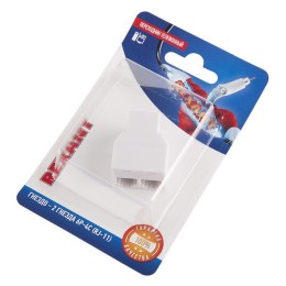 Переходник телефонный гнездо 6Р-4С (RJ-11)-2 гнезда 6Р-4С (RJ-11) блист. Rexant 06-0108-B