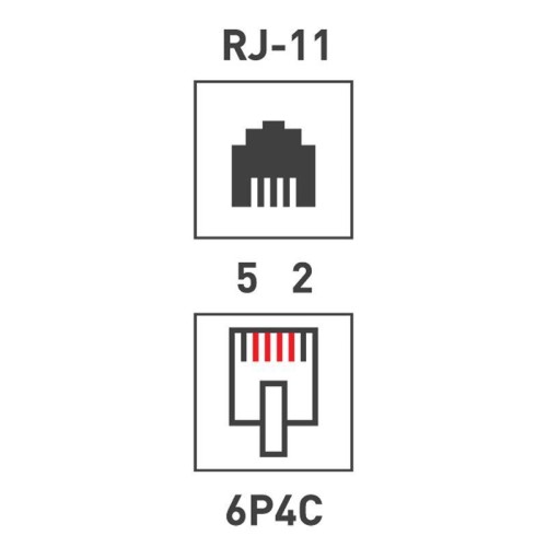Переходник телефонный гнездо 6Р-4С (RJ-11)-2 гнезда 6Р-4С (RJ-11) блист. Rexant 06-0108-B