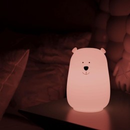 Светильник настольный 2Вт RGB медведь аккум. Li-ion USB кабель детский ночник бел. GAUSS NN302