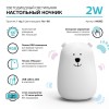 Светильник настольный 2Вт RGB медведь аккум. Li-ion USB кабель детский ночник бел. GAUSS NN302