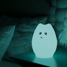 Светильник настольный 2Вт RGB кошка аккум. Li-ion USB кабель детский ночник бел. GAUSS NN303