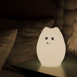 Светильник настольный 2Вт RGB кошка аккум. Li-ion USB кабель детский ночник бел. GAUSS NN303