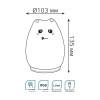 Светильник настольный 2Вт RGB кошка аккум. Li-ion USB кабель детский ночник бел. GAUSS NN303