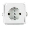 Розетка 1-м AQUA 3113 защ. шторки с заземл. п/герм. бел. ASD / IN HOME 4690612003450