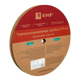 Трубка термоусадочная ТУТ нг 12/6 зел. (уп.100м) EKF tut-12-j