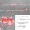 Гирлянда светодиодная "Нить" 10м 100LED красн. 12Вт 24В IP65 эффект мерцания провод ПВХ прозр. Neon-