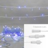 Гирлянда светодиодная "Нить" 10м 100LED син. 12Вт 24В IP65 эффект мерцания провод ПВХ прозр. Neon-Ni