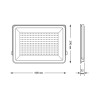 Прожектор светодиодный Qplus 200Вт 6500К IP65 24000лм 175-265В ДО черн. GAUSS 613100200