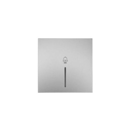Кнопка звонка с индик. СП ZIMA IP20 безвинт. зажим сер. матов. LEZARD 704-7488-108QC
