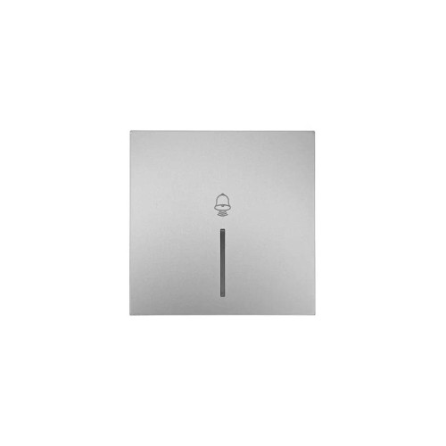 Кнопка звонка с индик. СП ZIMA IP20 безвинт. зажим сер. матов. LEZARD 704-7488-108QC
