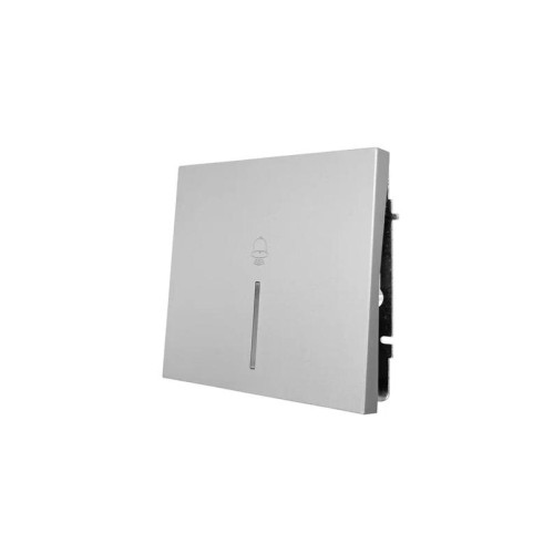 Кнопка звонка с индик. СП ZIMA IP20 безвинт. зажим сер. матов. LEZARD 704-7488-108QC