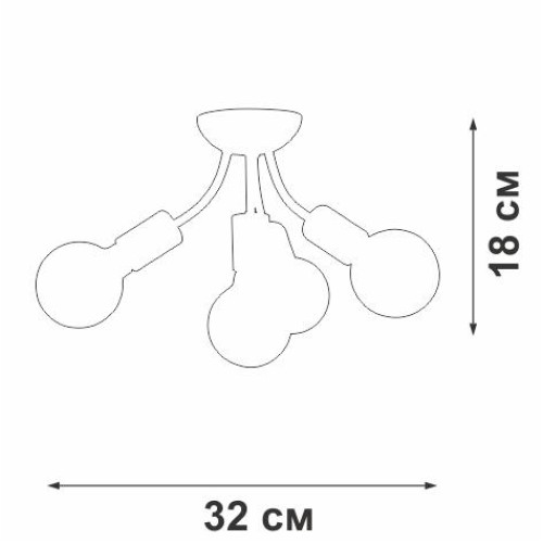 Люстра 4xE27 макс. 40Вт Vitaluce V3927-0/4PL