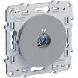 Розетка телевизионная оконечная TV 1-м Odace механизм алюм. SchE S53R445