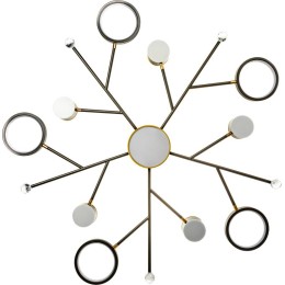 Люстра потолочная светодиодная диммируемая NOTTE с ДУ 3 режима проекция звездное небо 1170х330 100Вт