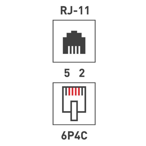 Переходник телефонный штекер 6Р-4С (RJ-11)-3 гнезда 6Р-4С (RJ-11) блист. Rexant 06-0110-B