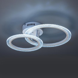 Люстра потолочная светодиодная диммируемая RIFLESSO с ДУ 3 режима 470х330х120 52Вт 16кв.м бел. Ritte