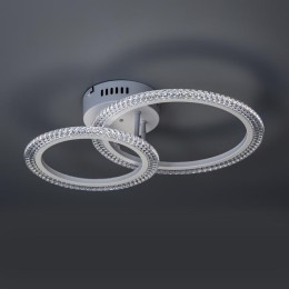 Люстра потолочная светодиодная диммируемая RIFLESSO с ДУ 3 режима 470х330х120 52Вт 16кв.м бел. Ritte