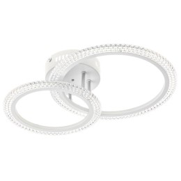 Люстра потолочная светодиодная диммируемая RIFLESSO с ДУ 3 режима 470х330х120 52Вт 16кв.м бел. Ritte