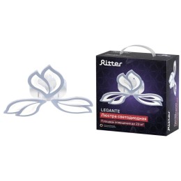 Люстра потолочная светодиодная диммируемая LEGANTE 3 режима 48Вт 2700К/4200К/6400К 22кв.м бел. Ritte