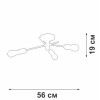 Люстра 3xE27 макс. 40Вт Vitaluce V3964-1/3PL