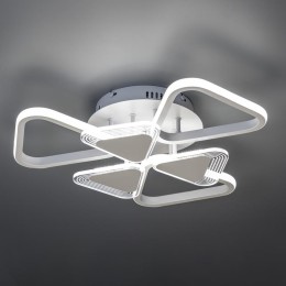 Люстра потолочная светодиодная диммируемая NUVOLA с ДУ 3 режима 570х135 108Вт 33кв.м бел. Ritter 529