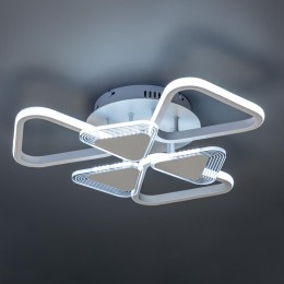 Люстра потолочная светодиодная диммируемая NUVOLA с ДУ 3 режима 570х135 108Вт 33кв.м бел. Ritter 529