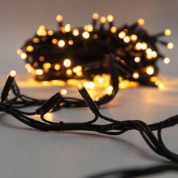 Гирлянда светодиодная управляемая"Нить" 20м 240LED тепл. бел. 20Вт IP67 провод каучук черн. (нужен к