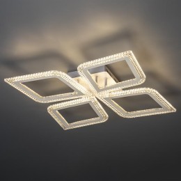 Люстра потолочная светодиодная диммируемая LOSANGA с ДУ 3 режима 510х510х75 82Вт 25кв.м бел. Ritter