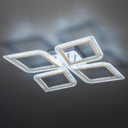 Люстра потолочная светодиодная диммируемая LOSANGA с ДУ 3 режима 510х510х75 82Вт 25кв.м бел. Ritter