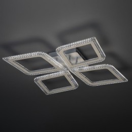 Люстра потолочная светодиодная диммируемая LOSANGA с ДУ 3 режима 510х510х75 82Вт 25кв.м бел. Ritter