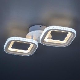 Люстра потолочная светодиодная диммируемая LOSANGA с ДУ 3 режима 465х220х90 80Вт 24кв.м бел. Ritter