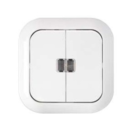 Выключатель 2-кл. СП 10А IP44 бел. Bylectrica С5 10-819