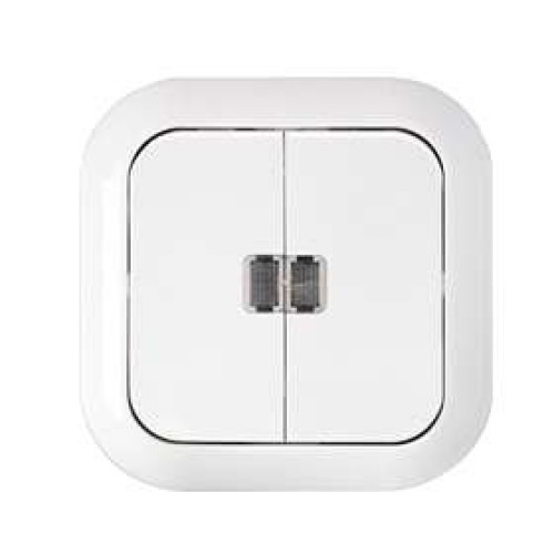 Выключатель 2-кл. СП 10А IP44 бел. Bylectrica С5 10-819