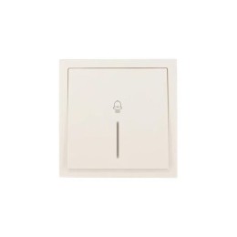 Кнопка звонка с индик. СП ZIMA IP20 безвинт. зажим слон. кость LEZARD 704-9088-108QC