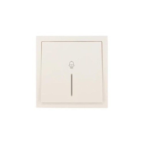 Кнопка звонка с индик. СП ZIMA IP20 безвинт. зажим слон. кость LEZARD 704-9088-108QC