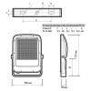 Прожектор светодиодный PFL-S6 800Вт 6500К IP65 60град. ДО с клапаном выравнивания давления закален.