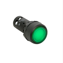 Кнопка с фиксацией с подсветкой OptiSignal Compact D22 С7-PHL-B301 зел. 1НЗ 24В AC/DC XB7NJ03B2 КЭАЗ