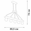 Люстра 5xE27 макс. 40Вт Vitaluce V3976-1/5PL