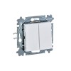 Выключатель 2-кл. СП Levit IP20 бел./ледяной ABB 2CHH590545A6001