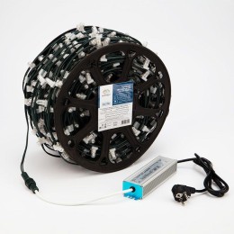 Гирлянда светодиодная "LED ClipLight" шаг 15см 665LED бел. 80Вт 12В IP65 эффект мерцания flashing бе