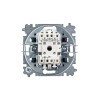 Выключатель 2-кл. СП Levit IP20 серебр./дым. черн. ABB 2CHH590545A6070
