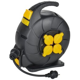 Удлинитель на катушке TWIST 4х15м с заземл. с крышк. автосмотка 16А IP44 КГ 3х1.5 IEK TW-KP27-16-04-