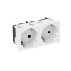 Розетка 2-м 2х2К+3 под углом 33град. шторки 16А 250В (45х90мм - 2 модуля Modul45) бел. OBO 6120103