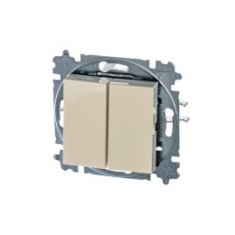 Выключатель 2-кл. СП Levit IP20 сл. кость/бел. ABB 2CHH590545A6017