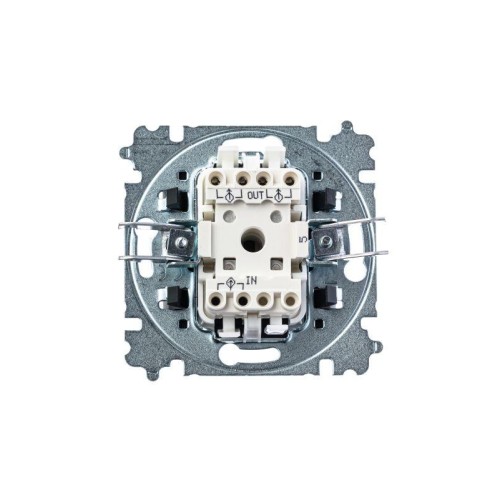 Выключатель 2-кл. СП Levit IP20 сл. кость/бел. ABB 2CHH590545A6017
