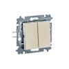 Выключатель 2-кл. СП Levit IP20 сл. кость/бел. ABB 2CHH590545A6017