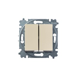 Выключатель 2-кл. СП Levit IP20 сл. кость/бел. ABB 2CHH590545A6017