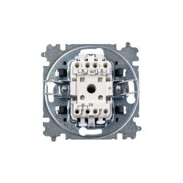 Выключатель 2-кл. СП Levit IP20 сталь/дым. черн. ABB 2CHH590545A6069