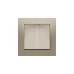 Выключатель 2-кл. AtlasDesign (сх. 5) 10AX быстрозажим. клем. в сборе шампань SE ATN000552S